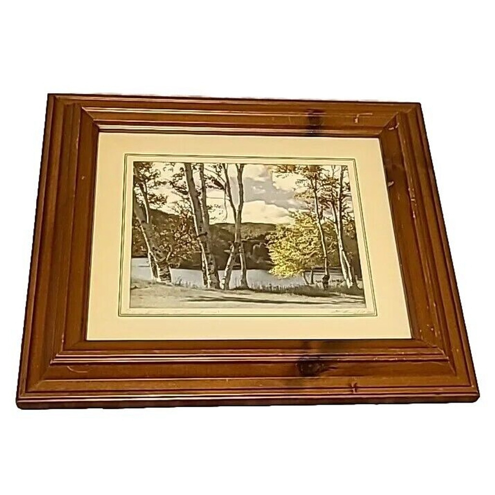 Wallace R MacAskill Hand Signed Framed Photo Silver Birches Ingonish Nova Scotia